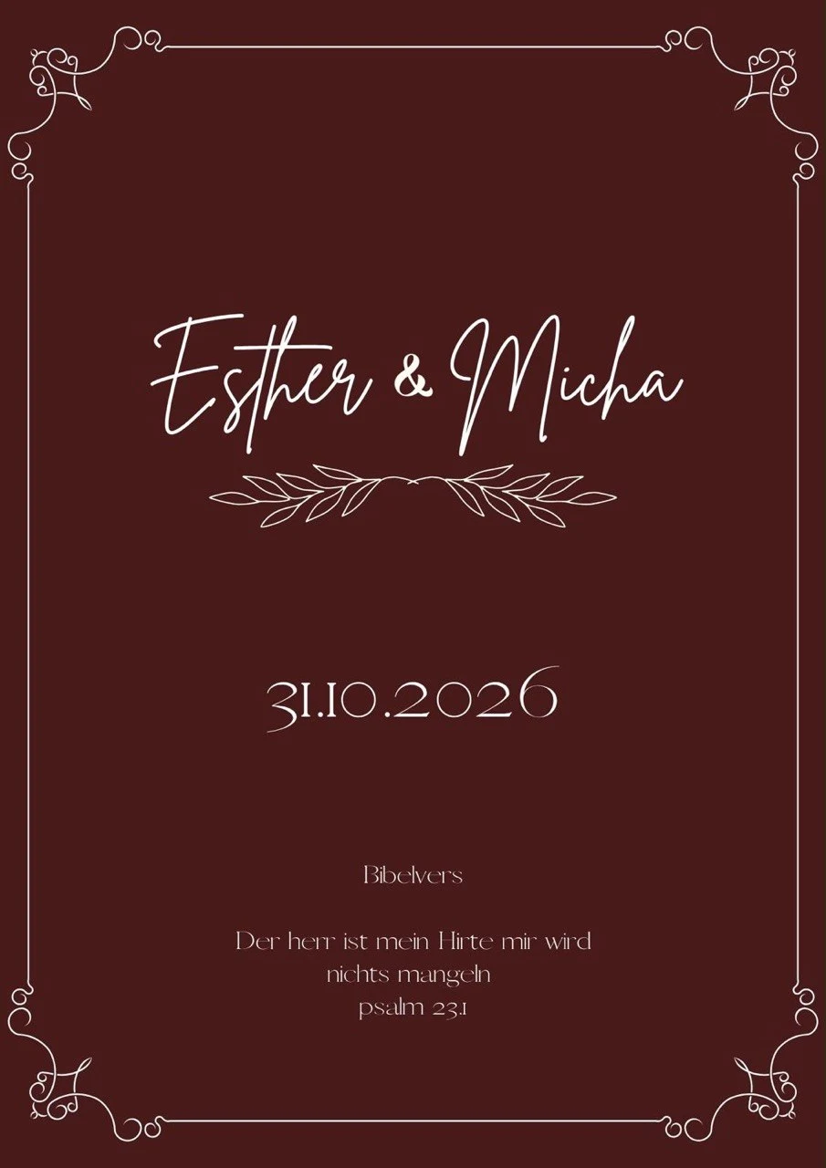 Einladung von Esther und Micha für den 31. Oktober 2026